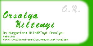 orsolya miltenyi business card